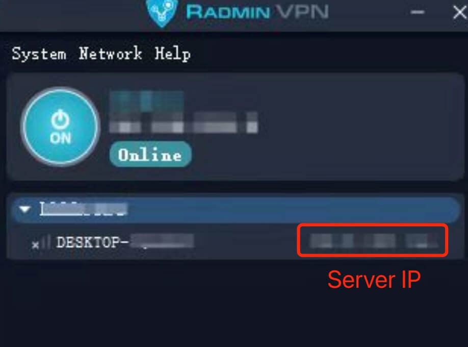 Enter IP address